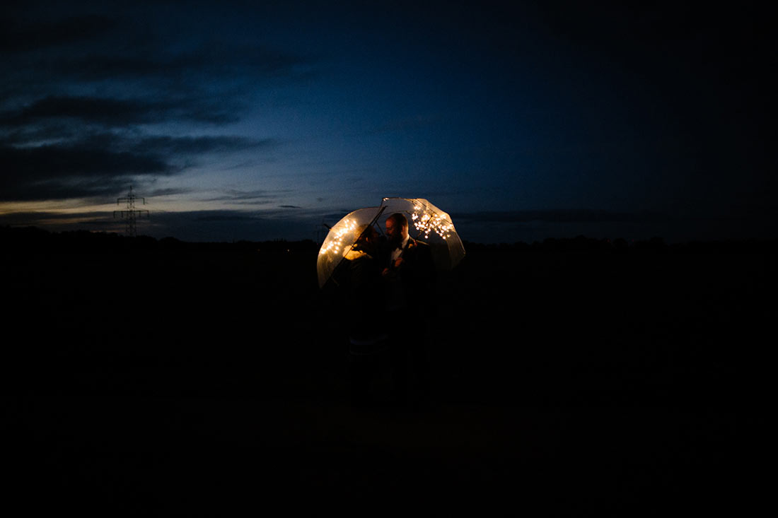 Hochzeitsfoto in der Nacht